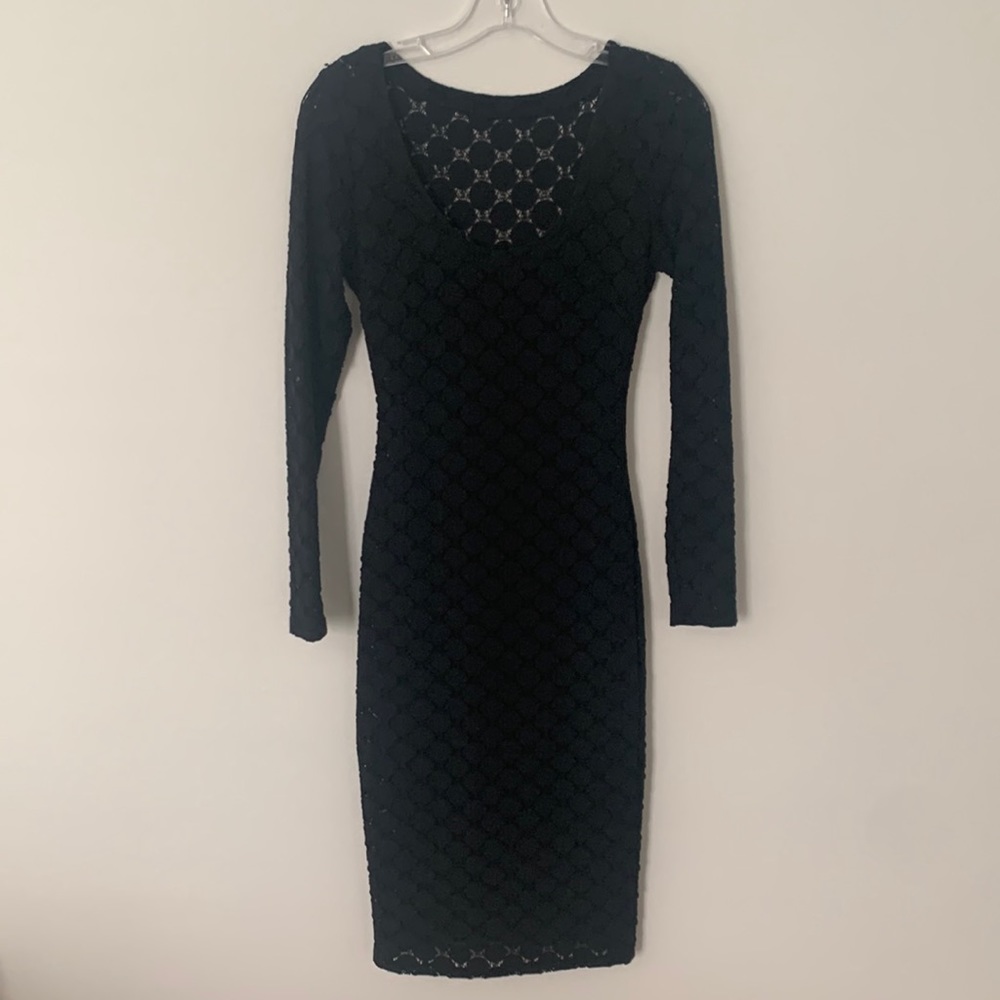 Black Sheer Cocktail Dress With Slip